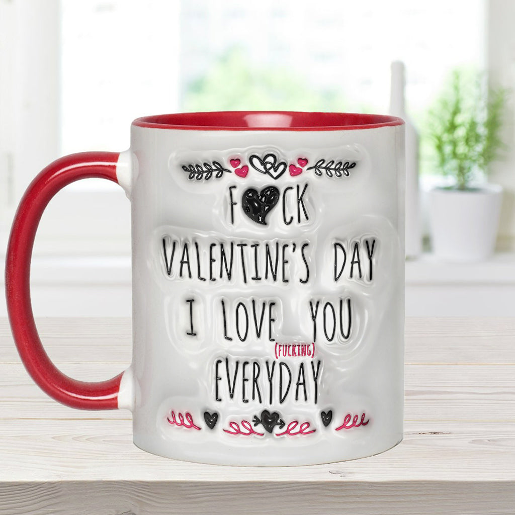 I Love You Every Day - Personalized Couple Accent Mug