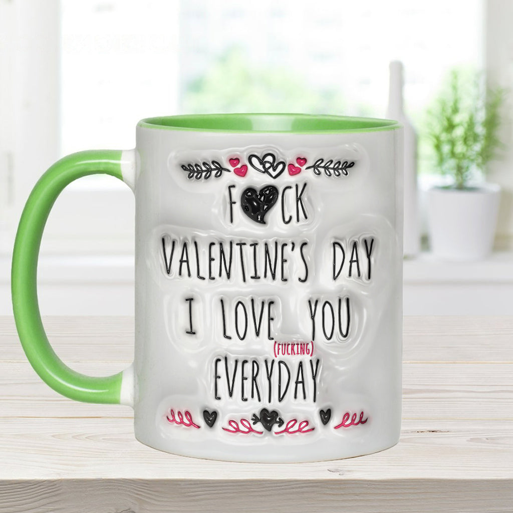 I Love You Every Day - Personalized Couple Accent Mug