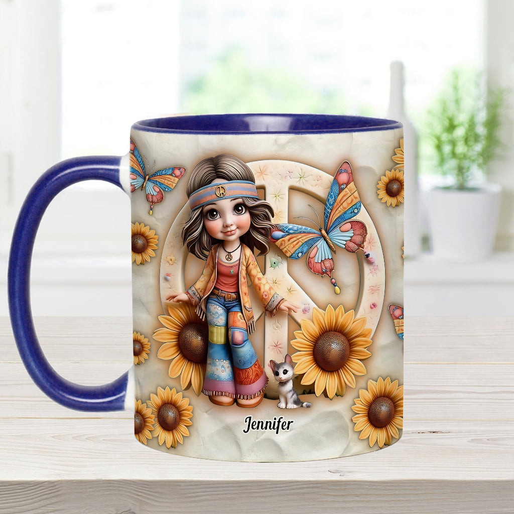 Hippie Soul – Personalisierte Tasse mit Hippie-Akzent
