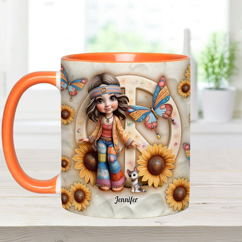 Hippie Soul – Personalisierte Tasse mit Hippie-Akzent