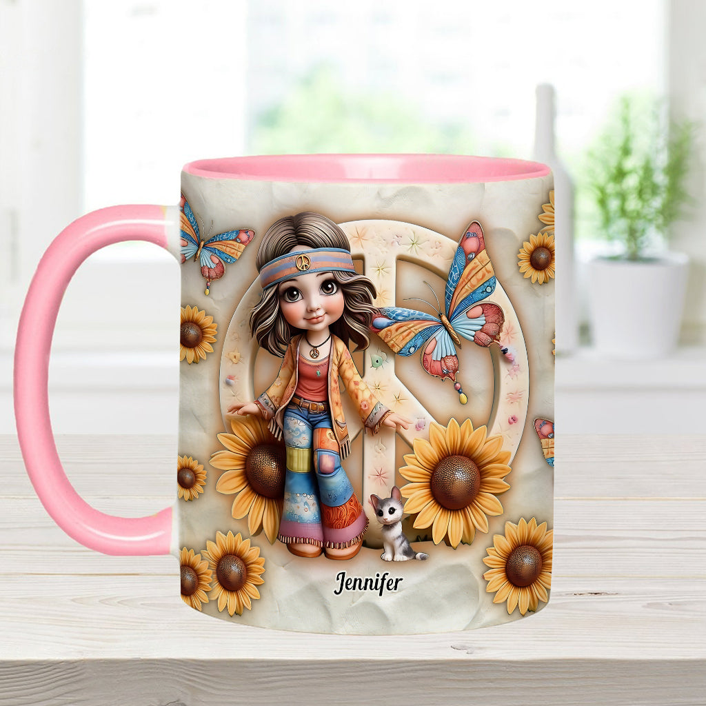 Hippie Soul – Personalisierte Tasse mit Hippie-Akzent