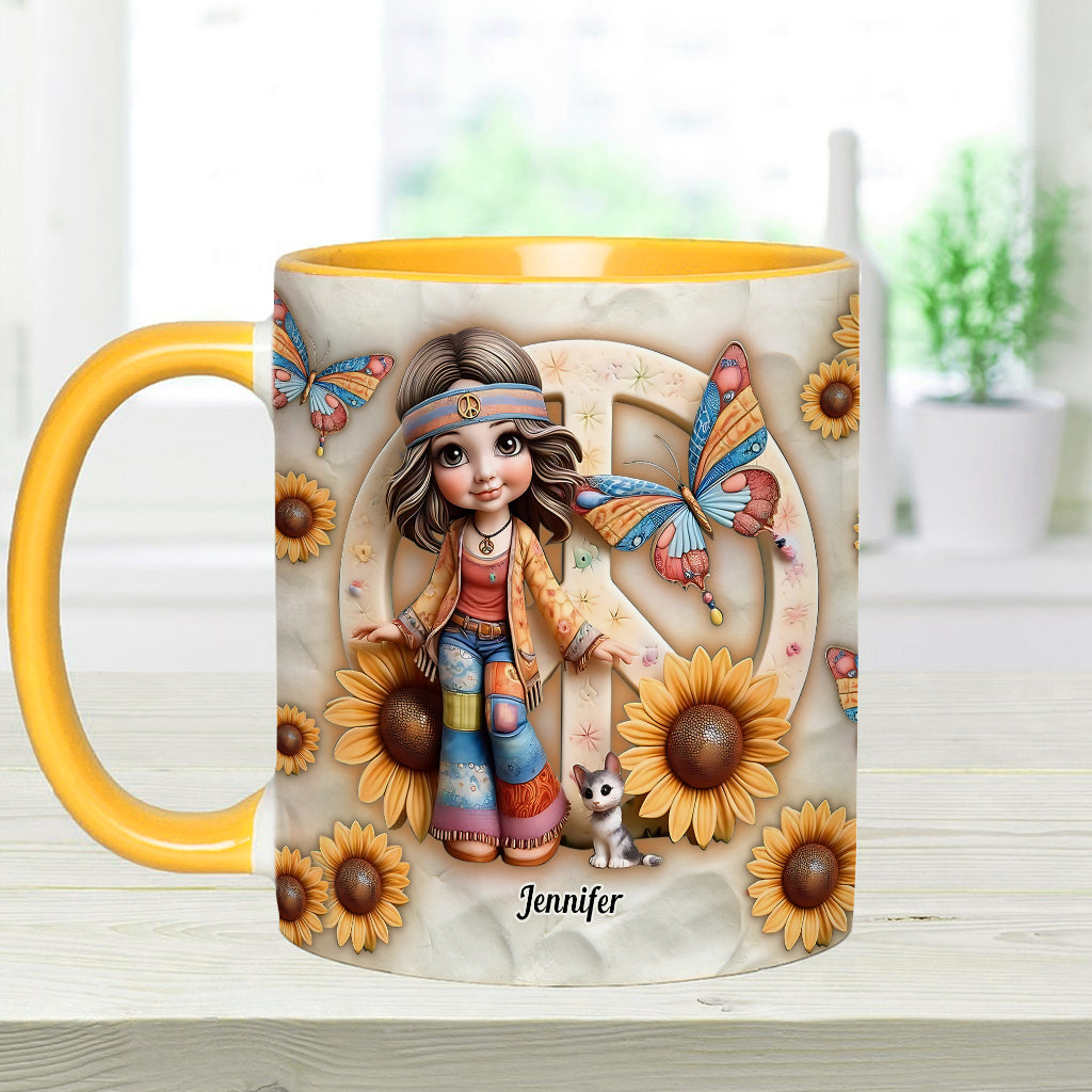 Hippie Soul – Personalisierte Tasse mit Hippie-Akzent