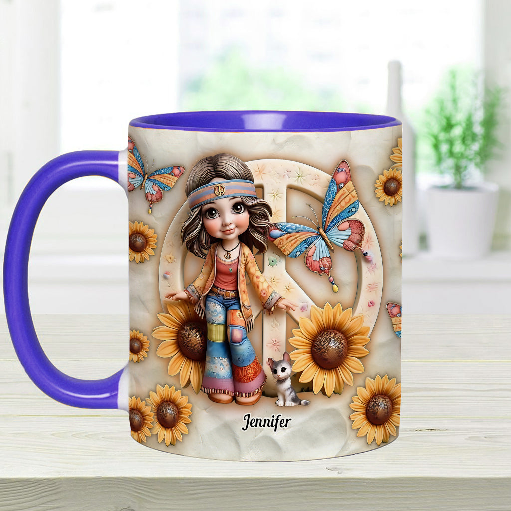 Hippie Soul – Personalisierte Tasse mit Hippie-Akzent