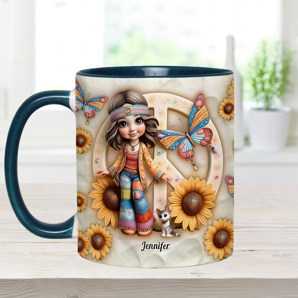 Hippie Soul – Personalisierte Tasse mit Hippie-Akzent