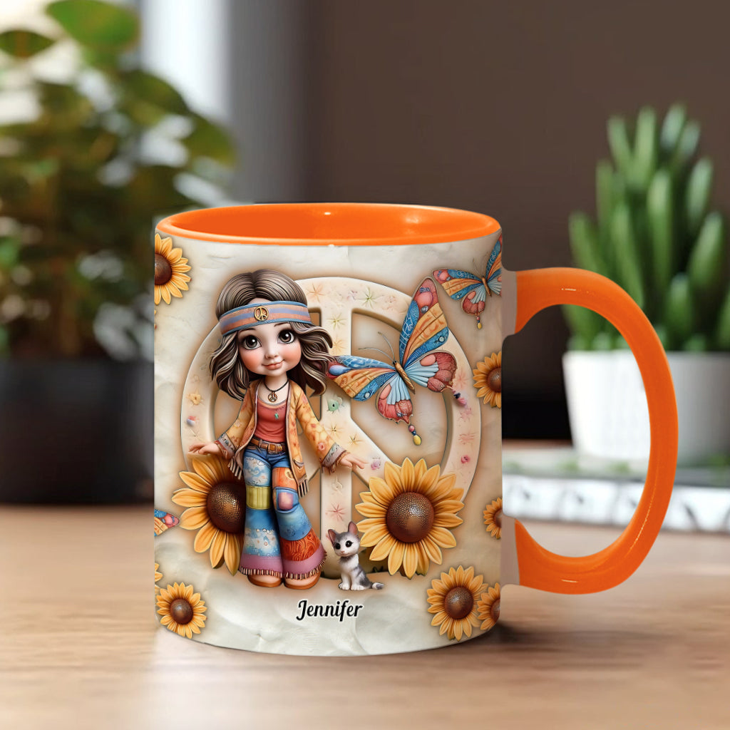 Hippie Soul – Personalisierte Tasse mit Hippie-Akzent