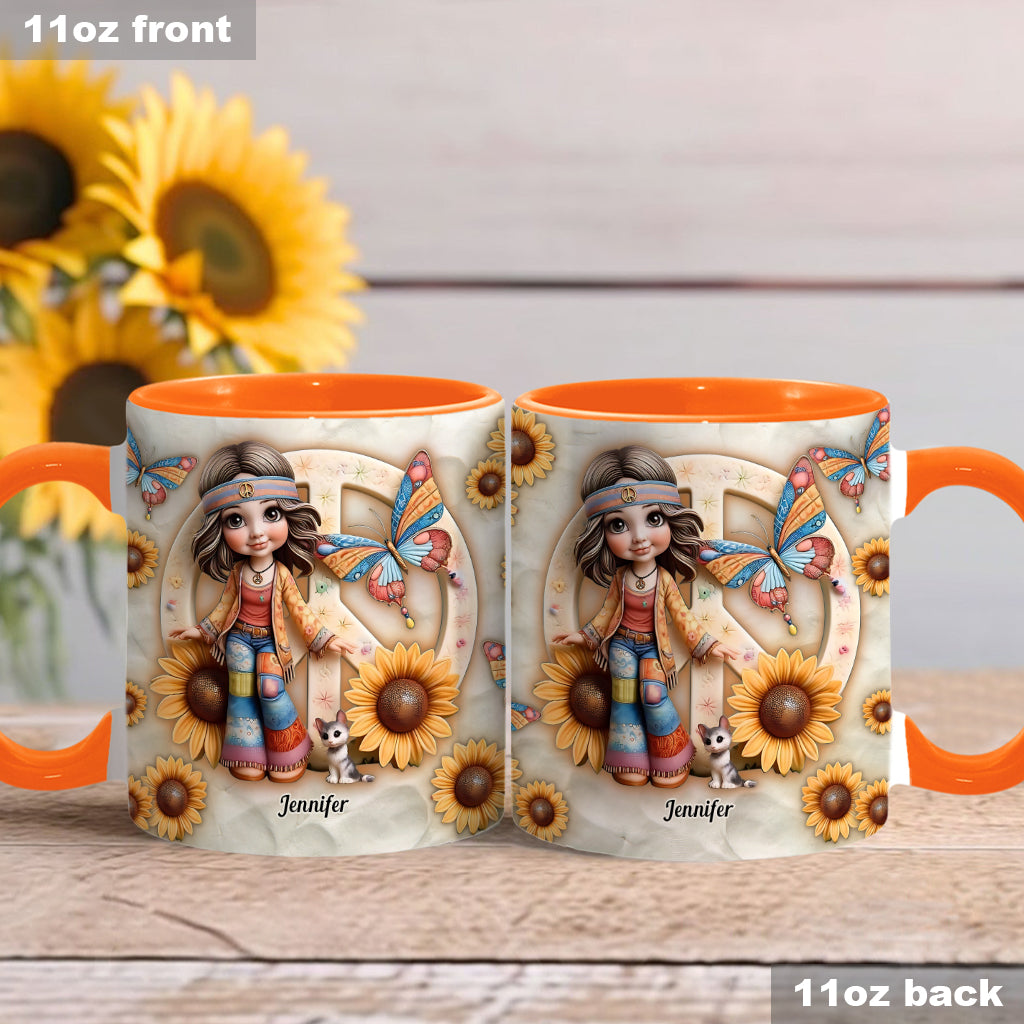 Hippie Soul – Personalisierte Tasse mit Hippie-Akzent