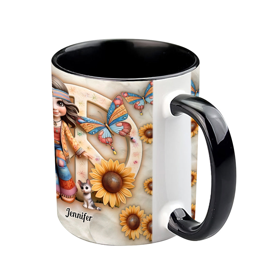 Hippie Soul – Personalisierte Tasse mit Hippie-Akzent