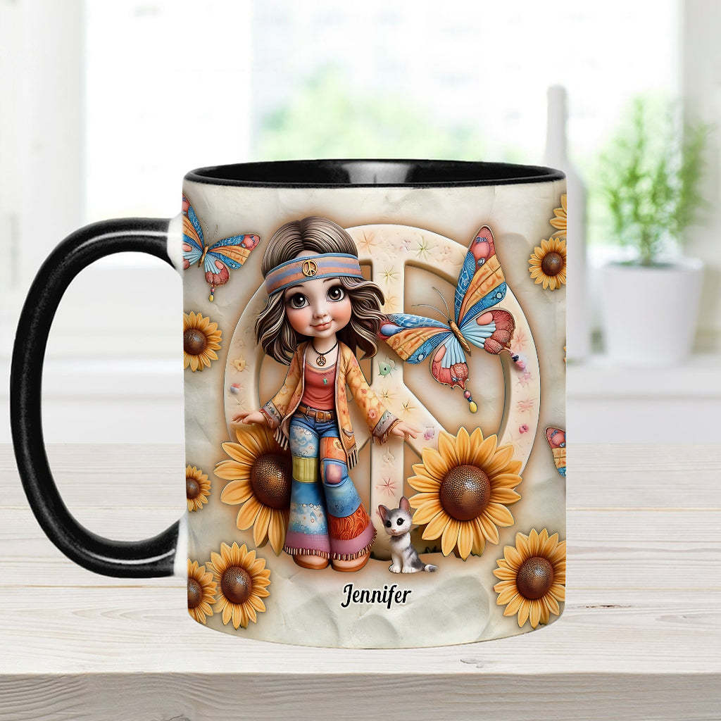 Hippie Soul – Personalisierte Tasse mit Hippie-Akzent