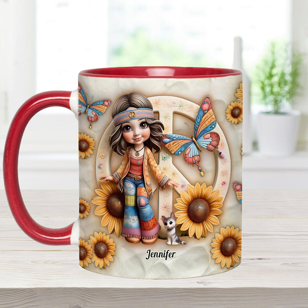Hippie Soul – Personalisierte Tasse mit Hippie-Akzent