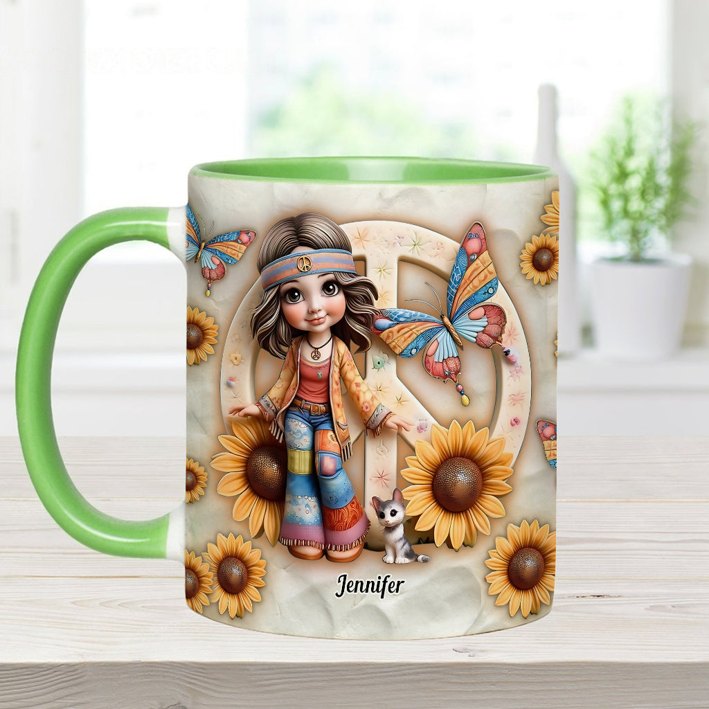 Hippie Soul – Personalisierte Tasse mit Hippie-Akzent