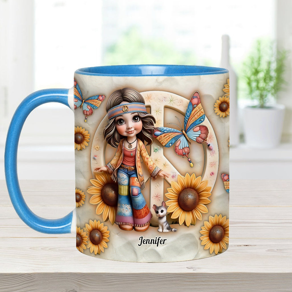 Hippie Soul – Personalisierte Tasse mit Hippie-Akzent