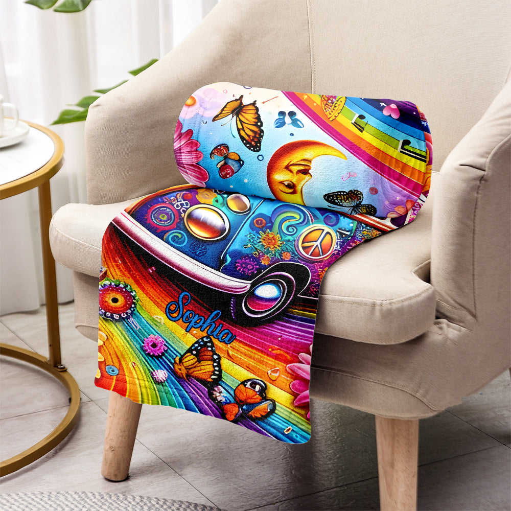 Fantastischer Bus – personalisierte Hippie-Decke