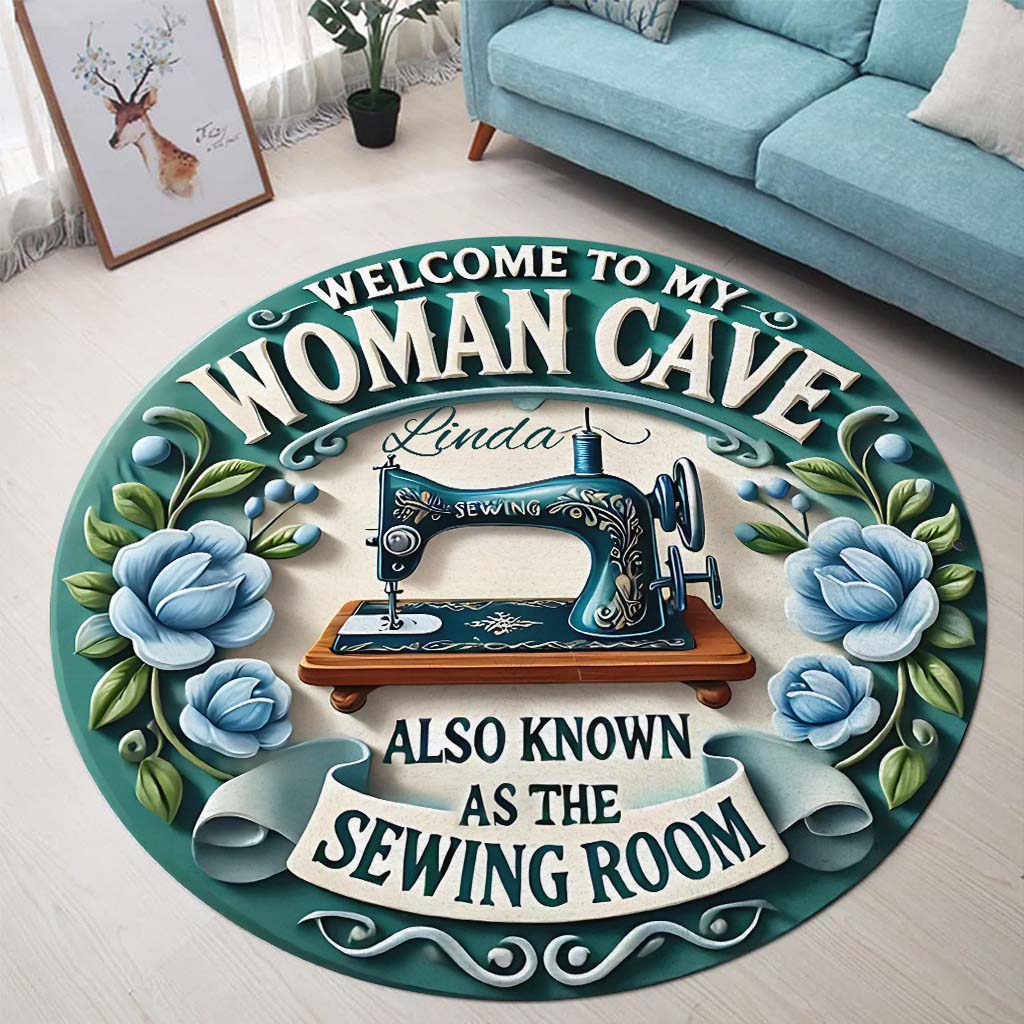 Tapis rond personnalisé pour femme - Espace couture