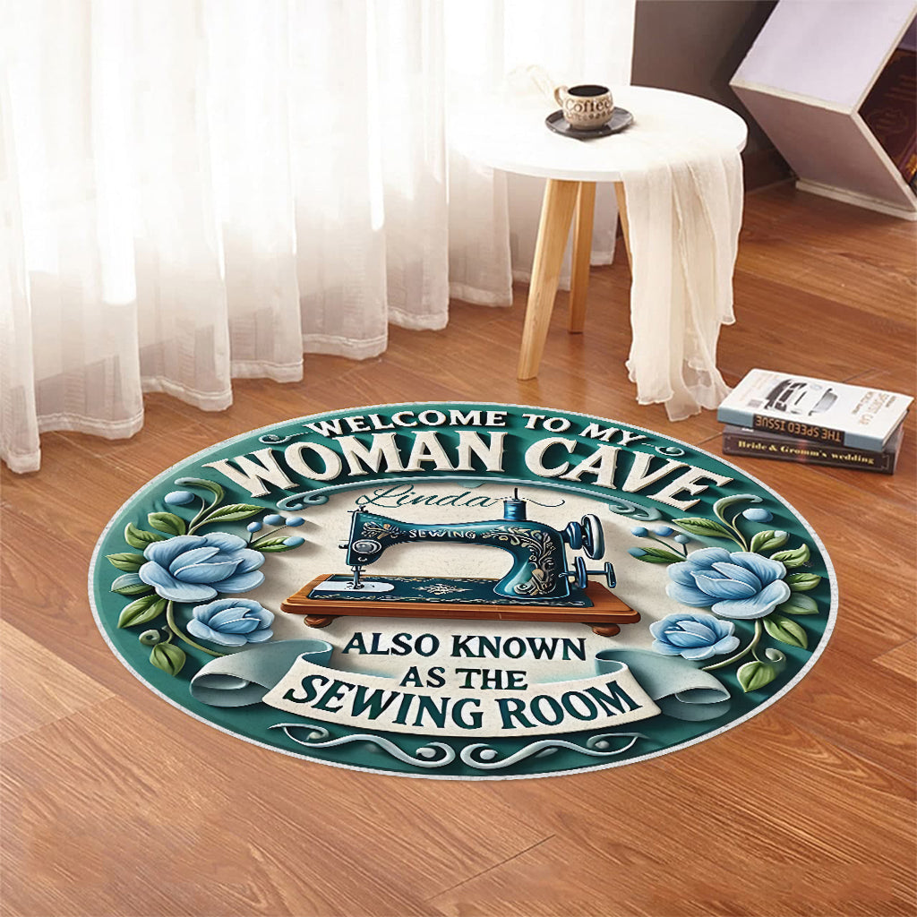 Tapis rond personnalisé pour femme - Espace couture