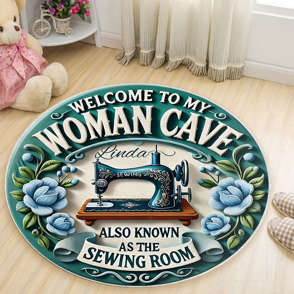Tapis rond personnalisé pour femme - Espace couture