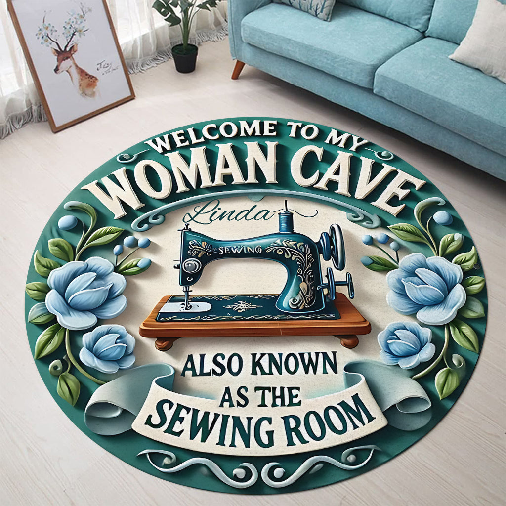 Tapis rond personnalisé pour femme - Espace couture