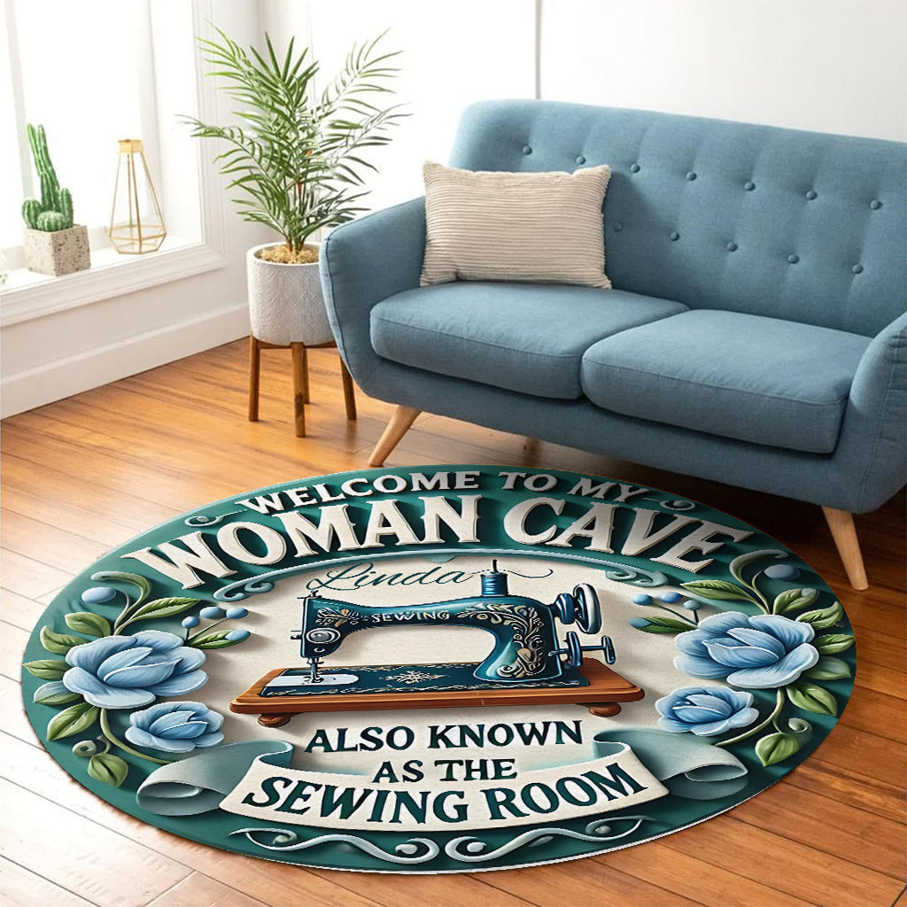 Tapis rond personnalisé pour femme - Espace couture