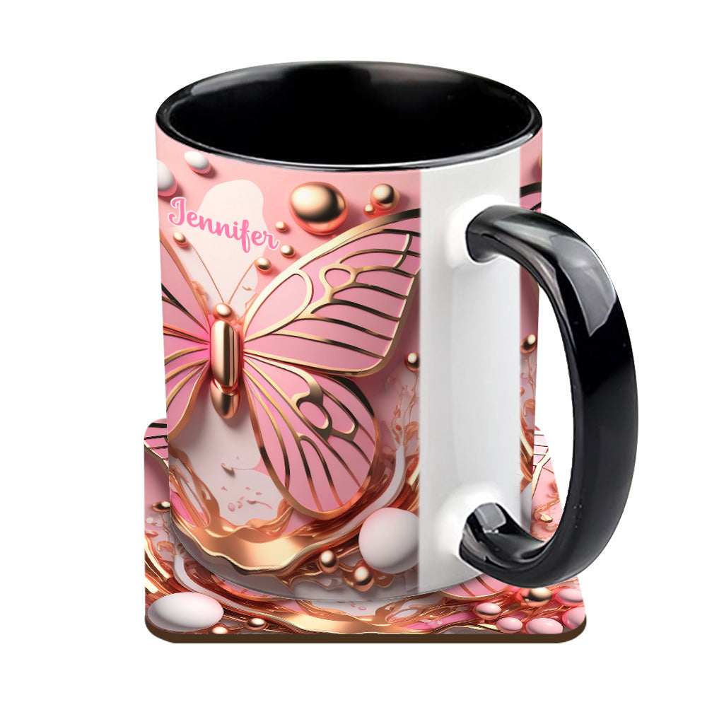 Schmetterlingsliebe – Personalisierte Tasse mit Schmetterlingsmotiv