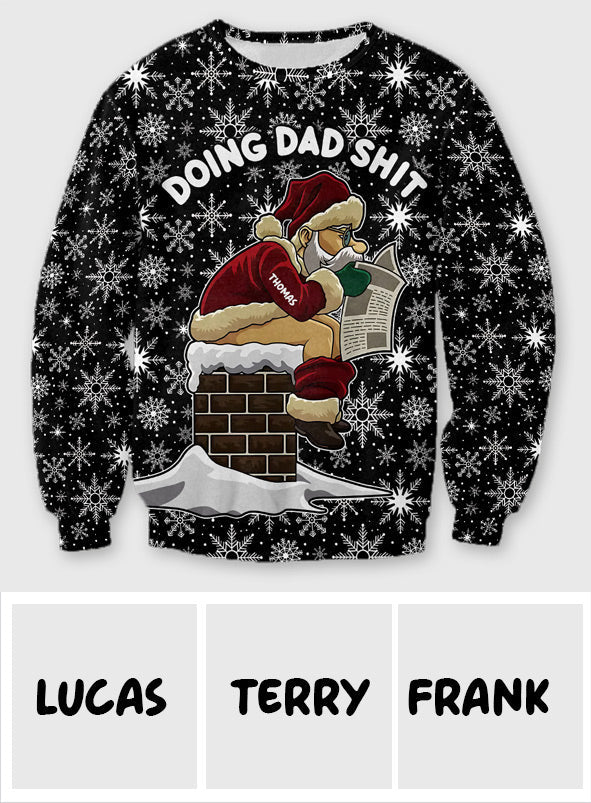 Doing Dad Shite - Personalized Father Ugly Sweater
