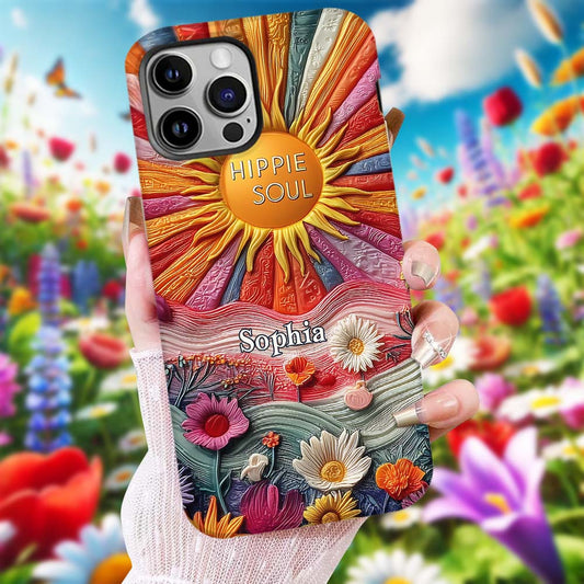 Coque de téléphone personnalisée Hippie Soul - Motif hippie intégral