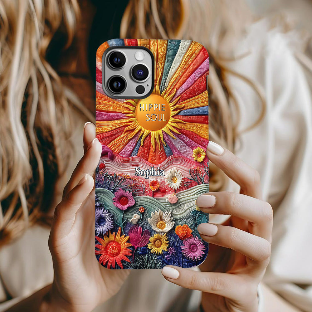 Coque de téléphone personnalisée Hippie Soul - Motif hippie intégral