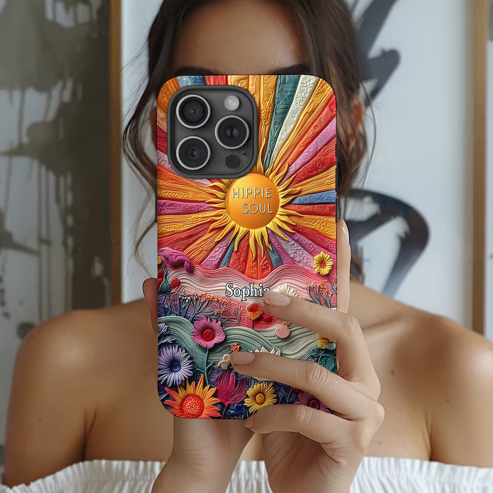 Coque de téléphone personnalisée Hippie Soul - Motif hippie intégral