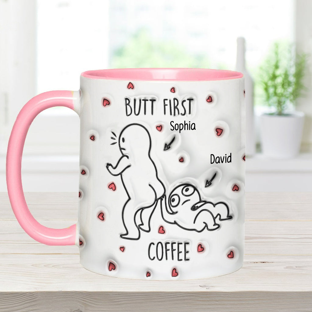 But First Coffee - Personalized Couple Accent Mug