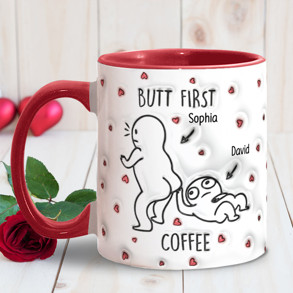 But First Coffee - Personalized Couple Accent Mug