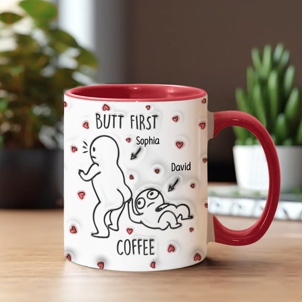 But First Coffee - Personalized Couple Accent Mug