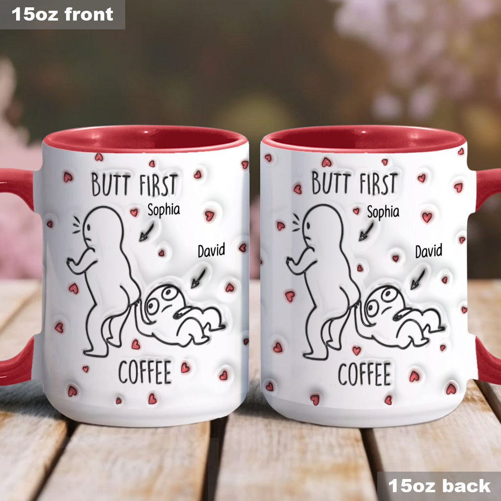 But First Coffee - Personalized Couple Accent Mug