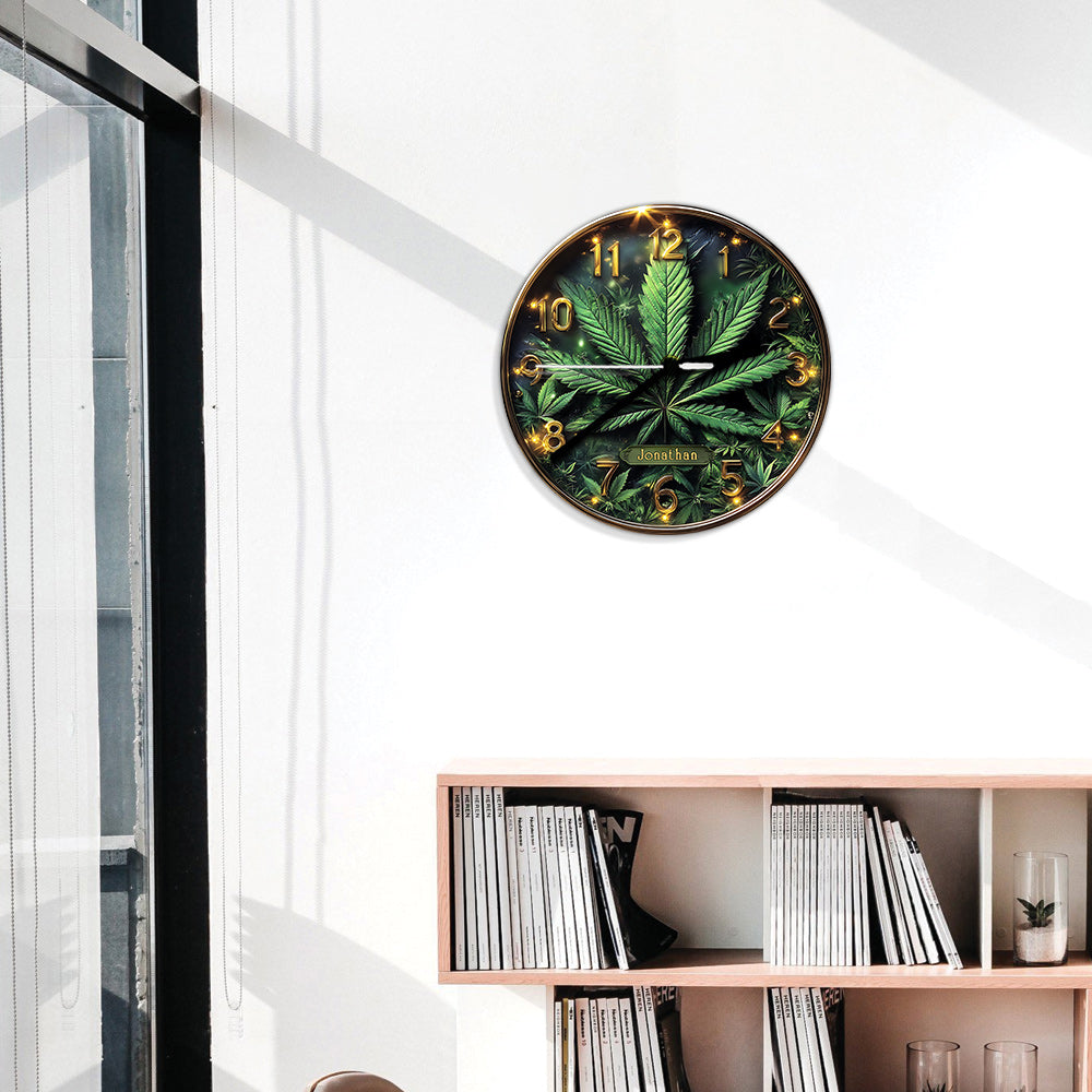 Hier ist es immer 4:20 – Personalisierte Weed-Wanduhr