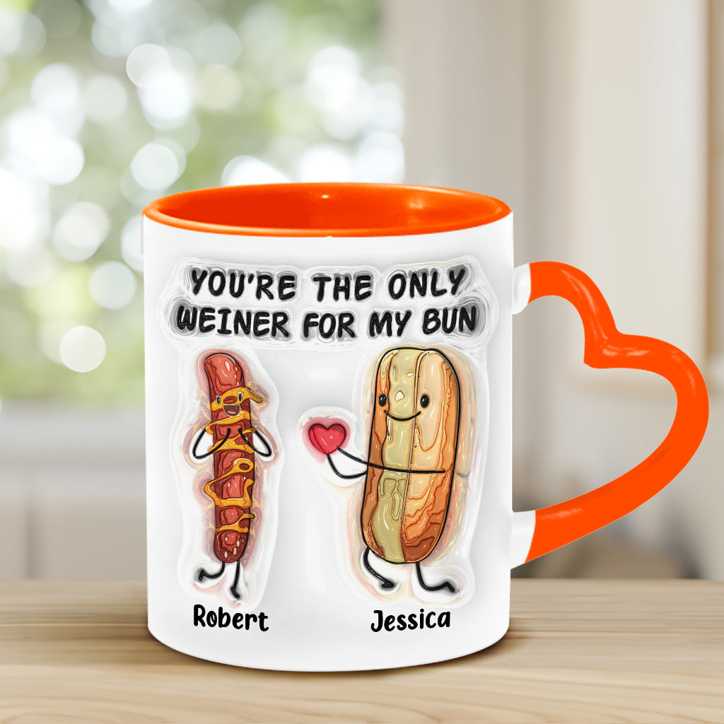 You Are The Only One - Personalized Couple Heart Handle Mug