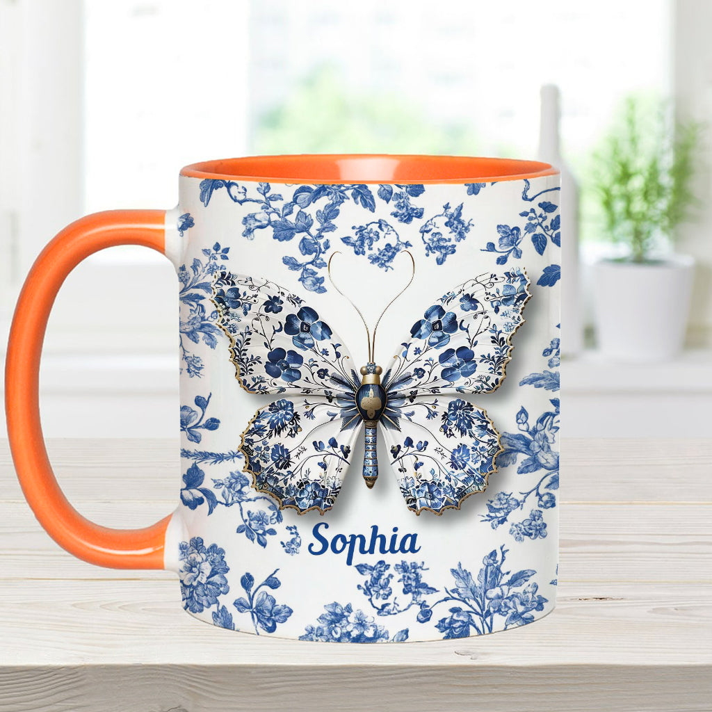 Schmetterlinge lieben – Personalisierte Tasse mit Schmetterlingsmotiv