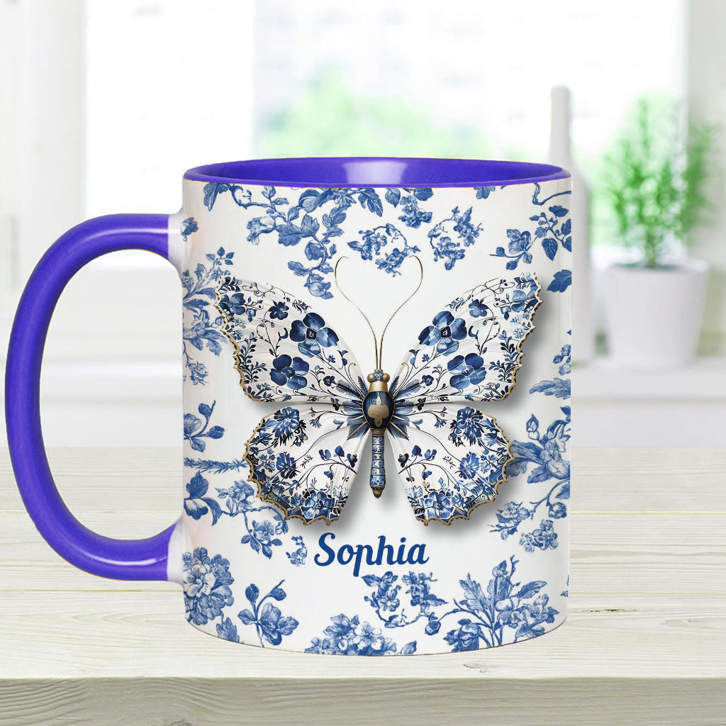 Schmetterlinge lieben – Personalisierte Tasse mit Schmetterlingsmotiv
