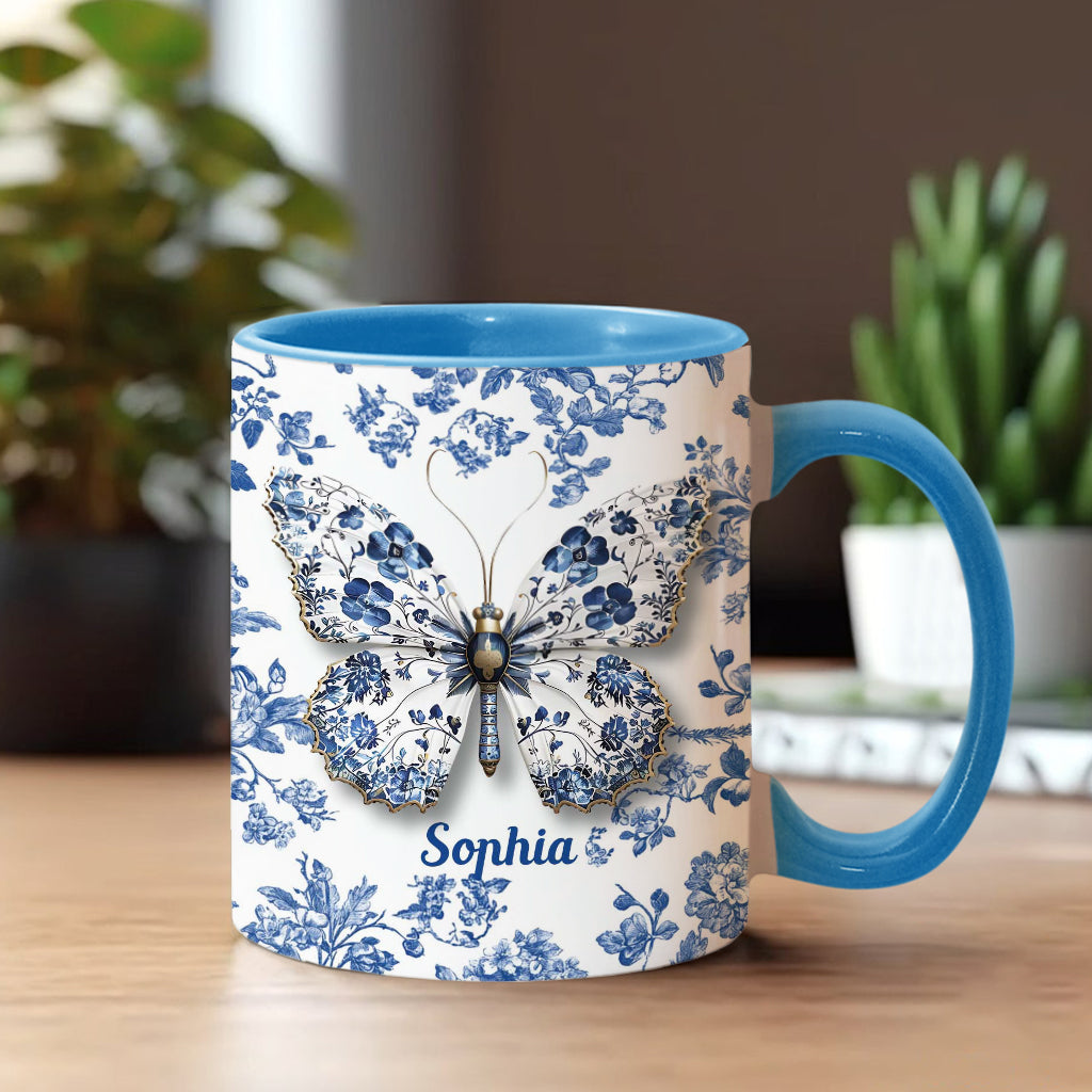 Schmetterlinge lieben – Personalisierte Tasse mit Schmetterlingsmotiv