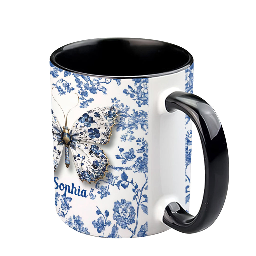 Schmetterlinge lieben – Personalisierte Tasse mit Schmetterlingsmotiv