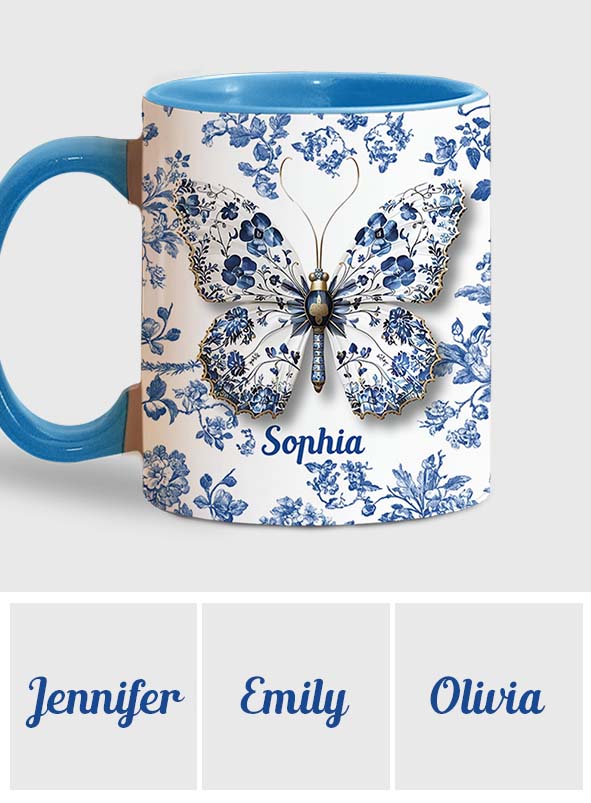 Schmetterlinge lieben – Personalisierte Tasse mit Schmetterlingsmotiv