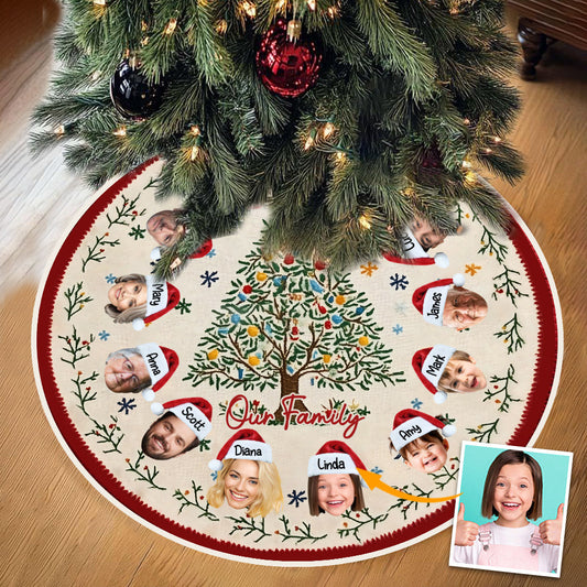 Lustige Gesichtsausschnitte für die Familie - Personalisierter Stammbaumrock