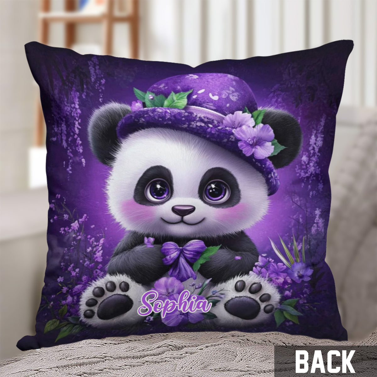 Niedliches Panda-Kissen – Personalisiertes Dekokissen für Panda-Fans