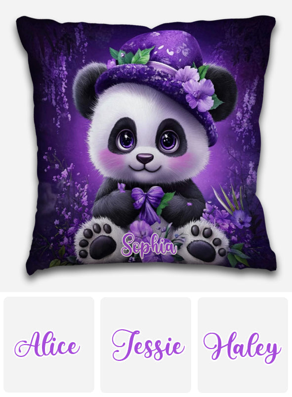 Niedliches Panda-Kissen – Personalisiertes Dekokissen für Panda-Fans