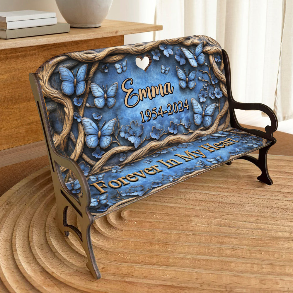 Forever In My Heart - Personalized Memorial Wooden Bench