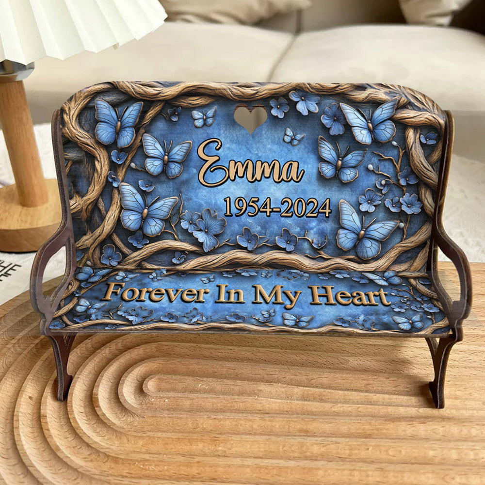 Forever In My Heart - Personalized Memorial Wooden Bench