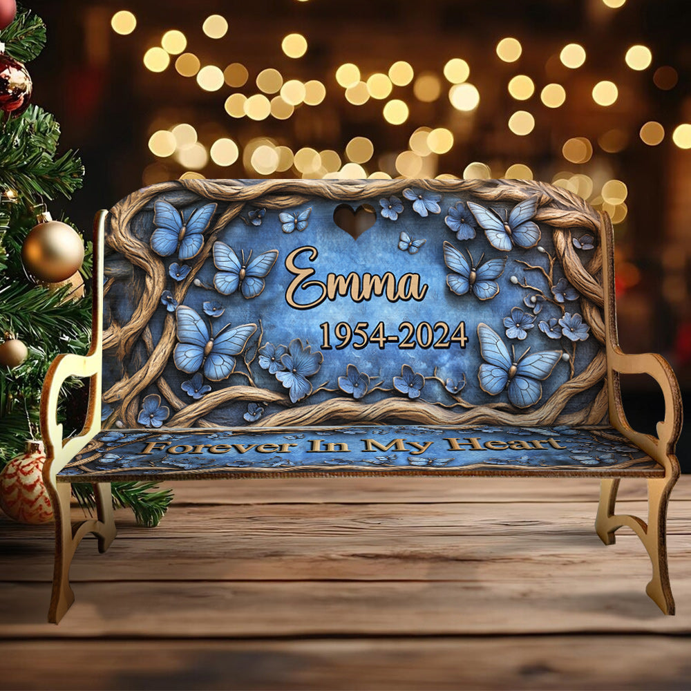 Forever In My Heart - Personalized Memorial Wooden Bench