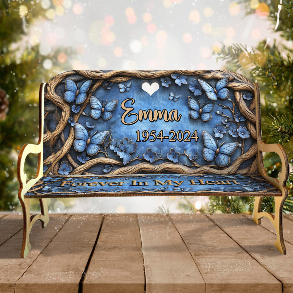 Forever In My Heart - Personalized Memorial Wooden Bench