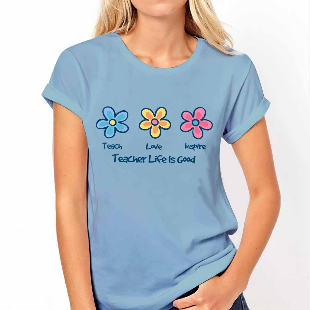 Enseigner, aimer, inspirer - T-shirt et sweat à capuche personnalisés pour enseignants
