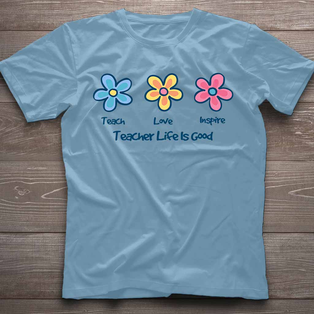 Enseigner, aimer, inspirer - T-shirt et sweat à capuche personnalisés pour enseignants