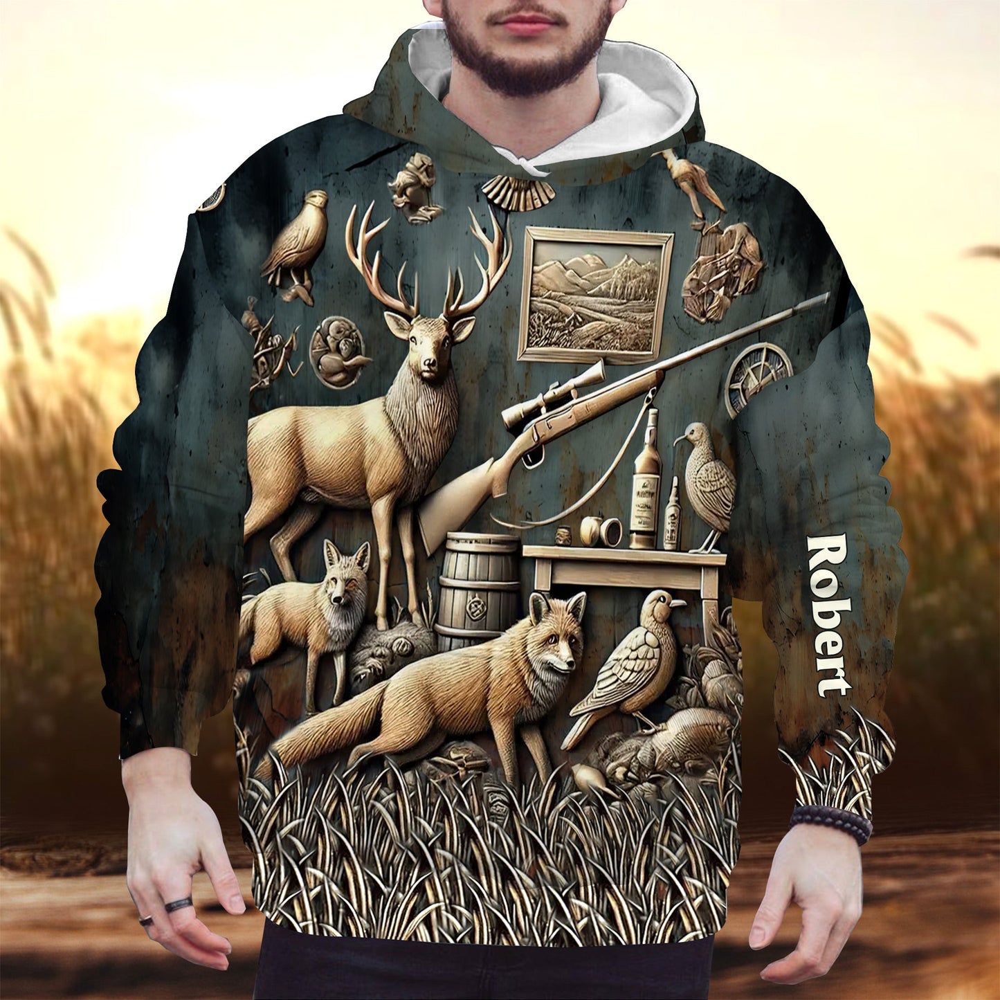 Meilleur chasseur de tous les temps - Chemise de chasse personnalisée intégrale