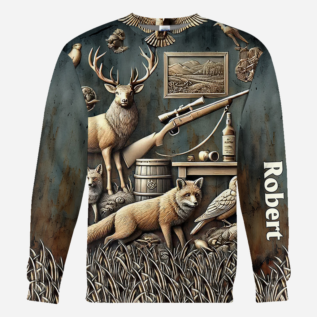 Meilleur chasseur de tous les temps - Chemise de chasse personnalisée intégrale
