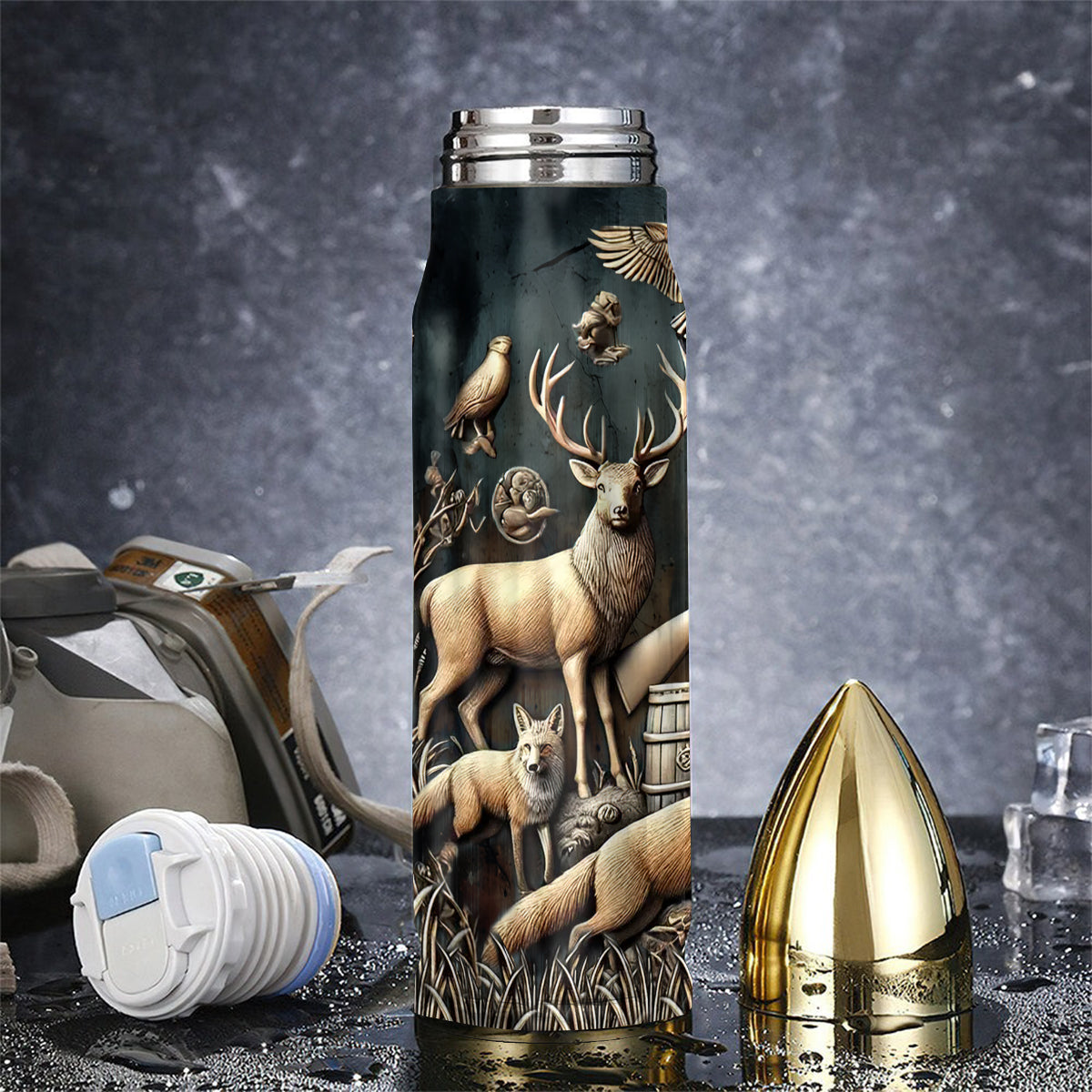 Bester Jäger aller Zeiten – Personalisierter Kugeltrommel-Tumbler für die Jagd