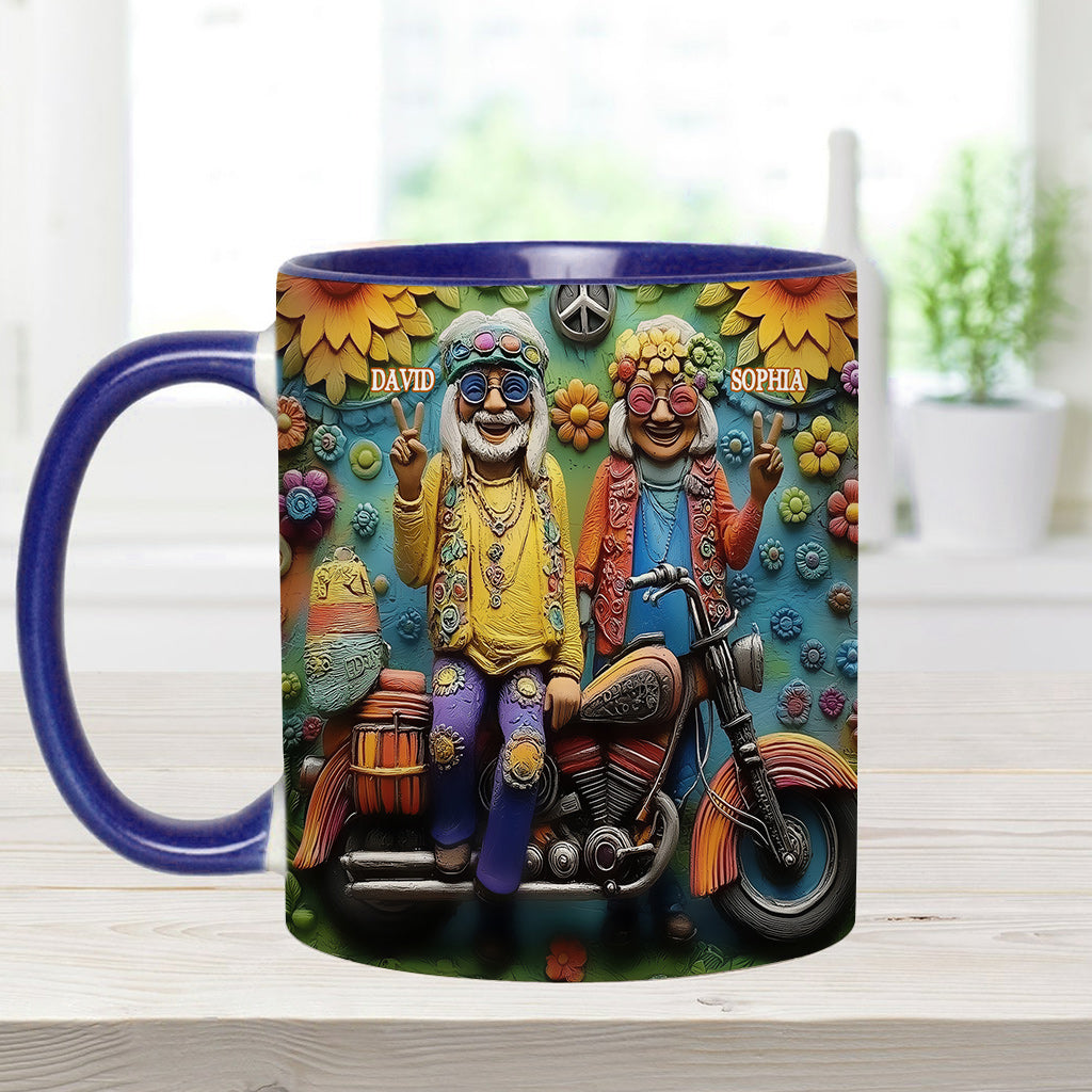 Amour et Paix - Mug personnalisé style hippie